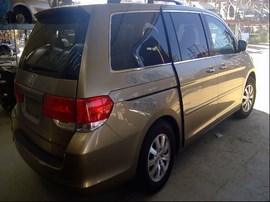 2008 HONDA ODYSSEY, GOLD, EX-L MODEL, 3.5L, AT, FWD,  A25176